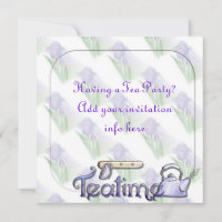 Tea Party Retirement or Birthday Party Invitation