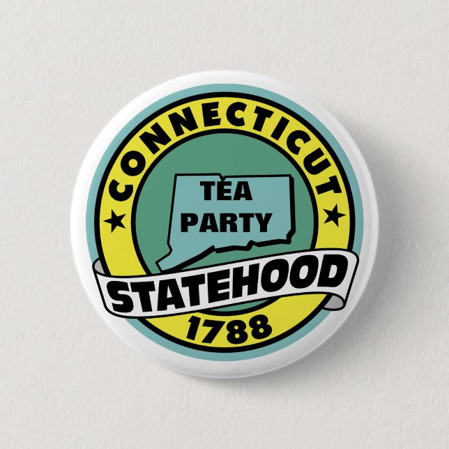 TEA PARTY STATE 2 INCH ROUND BUTTON (Front)