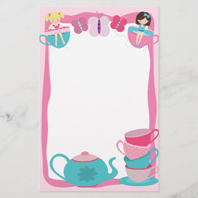 Tea Party Stationary Stationery (Front)