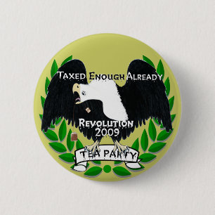TEA Party Supplies 2 Inch Round Button