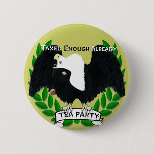 TEA Party Supplies 2 Inch Round Button