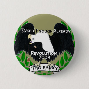 TEA Party Supplies 2 Inch Round Button