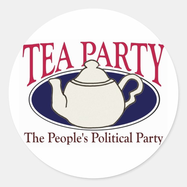 Tea Party Tax Day sticker (Front)