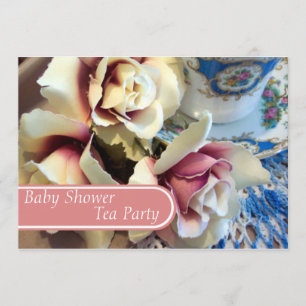 Tea Party Tea Cup Baby Shower Invitations