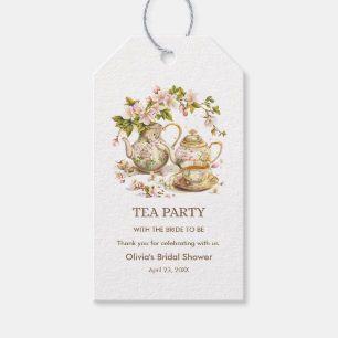 Tea Party Time for Tea Bridal Shower Thank You Gift Tags