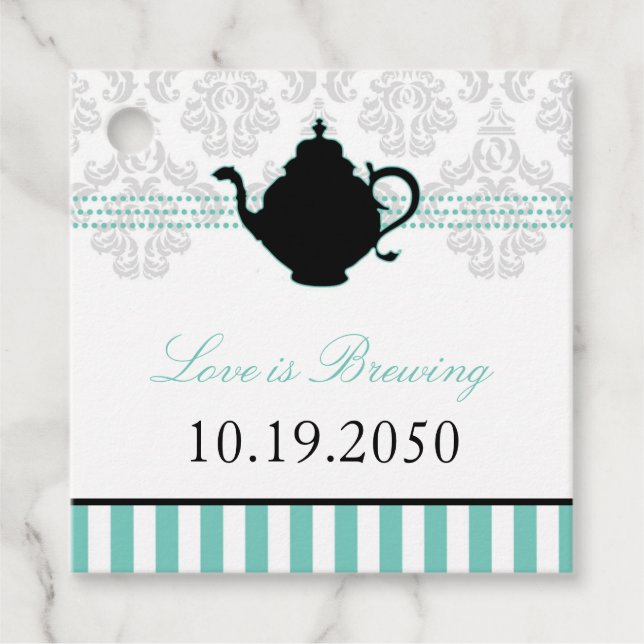 Tea Party Wedding Favour Tags (Front)