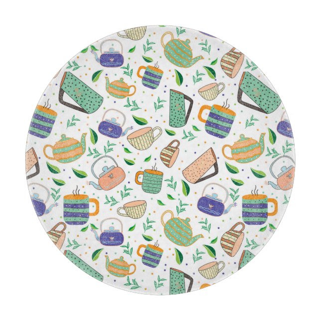 tea pattern cutting board (Front)