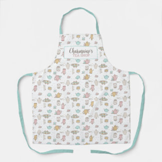 Tea Pattern Kitchen Apron