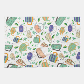 tea pattern kitchen towel