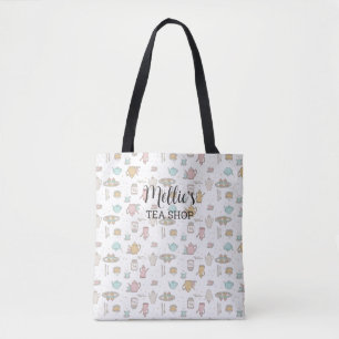Tea Pattern Shoulder Tote Bag