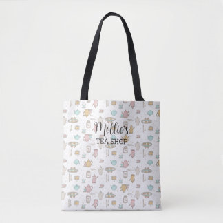 Tea Pattern Shoulder Tote Bag