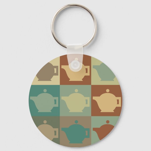 Tea Pop Art Keychain (Front)
