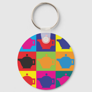 Tea Pop Art Keychain