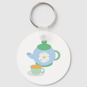 Tea Pot and Cup Keychain