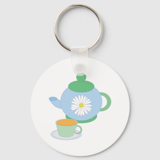 Tea Pot and Cup Keychain (Front)