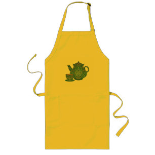 Tea Pot Apron Green