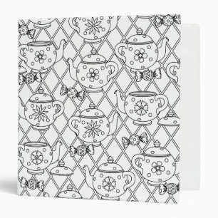 Tea Pot Doodle Binder