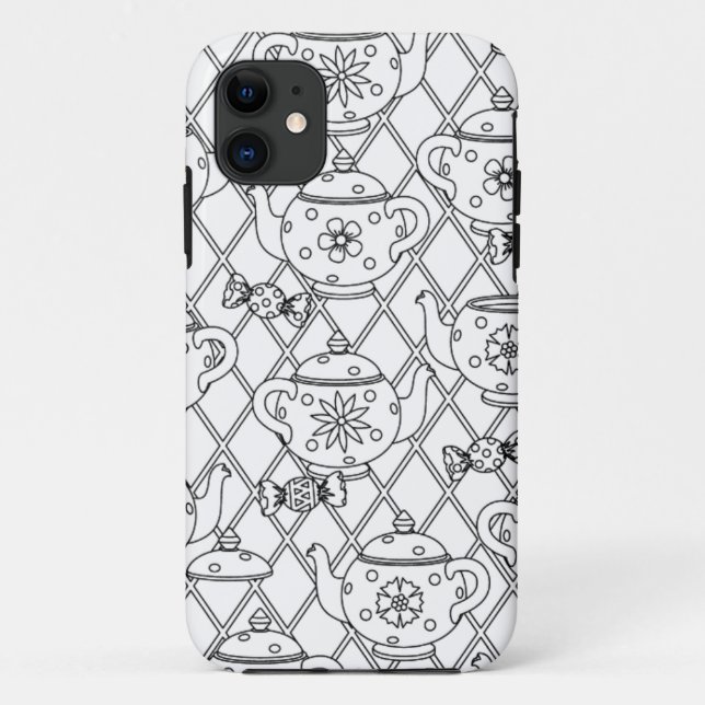 Tea Pot Doodle Case-Mate iPhone Case (Back)