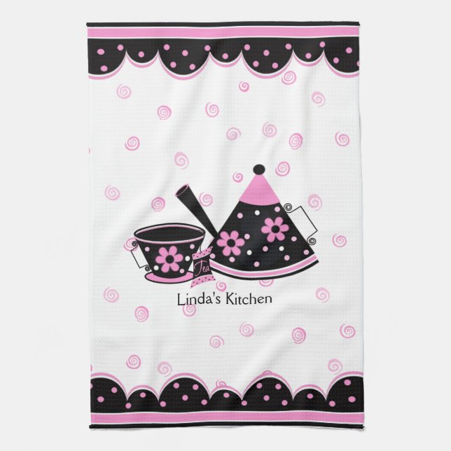 Tea Pot Tea Towel (Vertical)