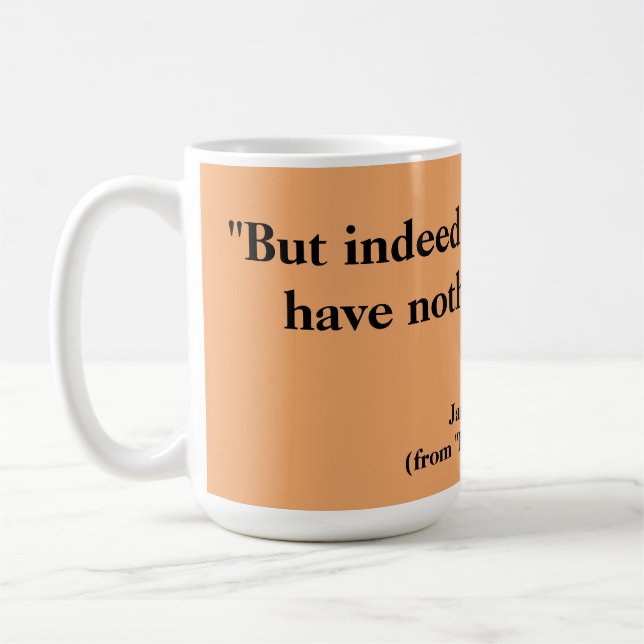 Tea quotation mug - Jane Austen (Left)
