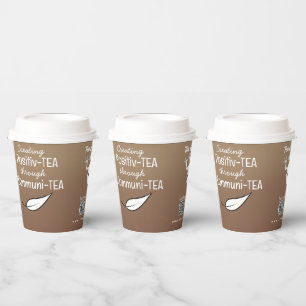 Tea Quotes Custom Paper Coffee Tea Paper Cups