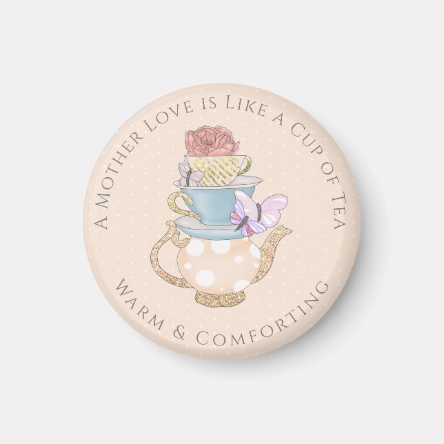 Tea Quotes Tea Party Favours Magnet (Front)