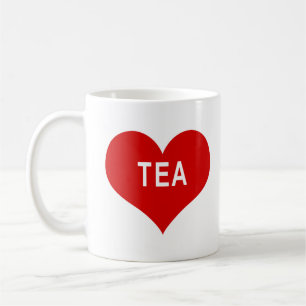 TEA Red Love Heart Coffee Mug