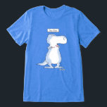 TEA REX dinosaur by Boynton Tri-Blend Shirt<br><div class="desc">A refined tyrannosaurus (who goes by "Tea Rex") enjoys a cup of fine tea. Few people are aware of this guy's sensitive side.</div>
