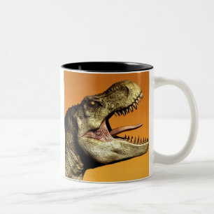 Tea Rex Tyrannosaurus Dinosaur Green Dino Coffee T Two-Tone Coffee Mug