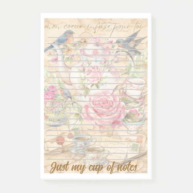 Tea‑Rific Notes | Cute Teapot Pun Post‑It® NoNotes (Front)