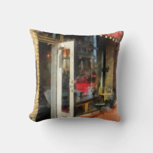 Tea Room in SoNo Norwalk, CT Throw Pillow