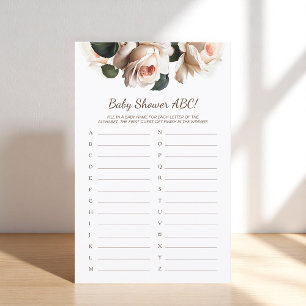 Tea Rose Baby Shower Game ABC