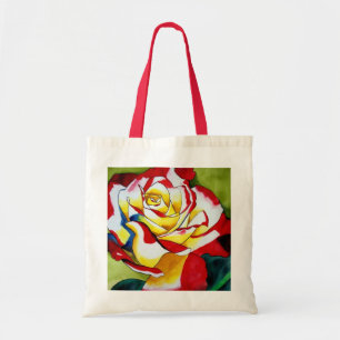 Tea Rose original watercolor flower art Tote Bag