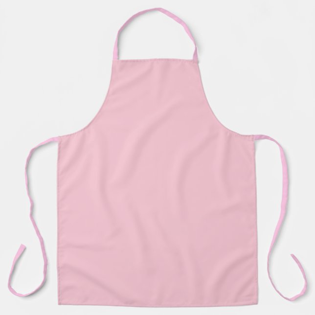 Tea Rose Pink Solid Colour Apron (Front)