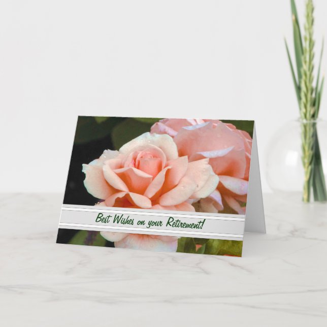 Tea Rose Retirement Greeting Card (Front)
