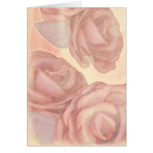 Tea roses, card