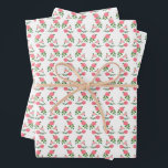 Tea Roses Pattern Cute Floral Feminine Sweet  Wrapping Paper Sheet<br><div class="desc">Hand painted design for you! Change the background colours too. Check my shop for more colours and designs or let me know if you'd like something custom. Thanks for shopping with me!</div>
