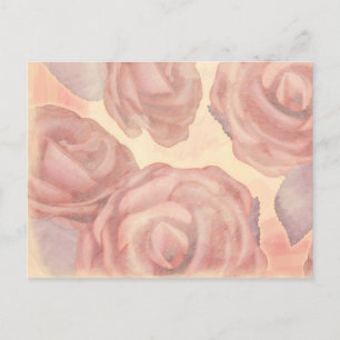 Tea roses, postcard