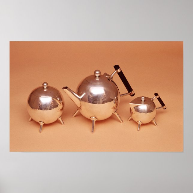 Tea service with gilt interiors poster (Front)