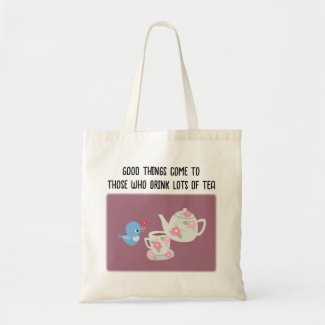 Tea Set with Blue bird Tea Lover Gift Grocery