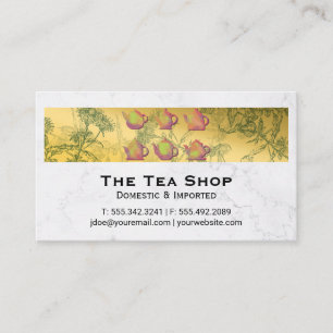 Tea Shop Herbal Plante Carte de visite