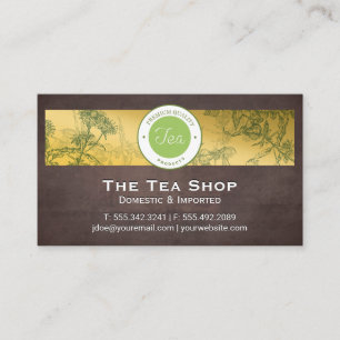 Tea Shop Herbal Plante Carte de visite