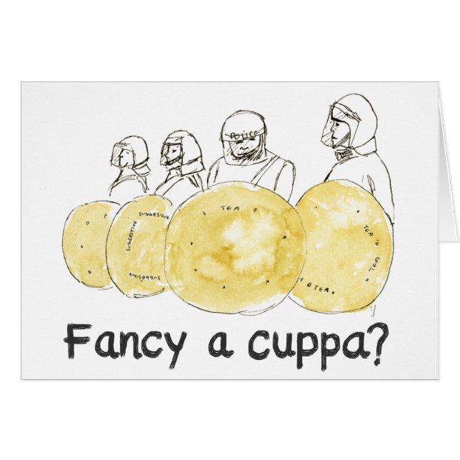Tea Slogan Biscuit Police Drawing (Devant horizontal)