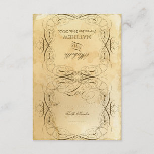 Tea Stained Vintage Wedding 1 - RSVP Response Card