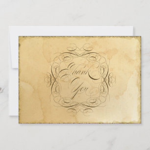 Tea Stained Vintage Wedding 1 - Thank You Notes