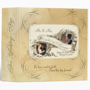Tea Stained Vintage Wedding 1 - Wedding Photo Binder