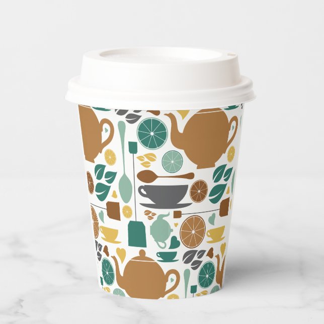 Tea, tea, tea! paper cups (Front)