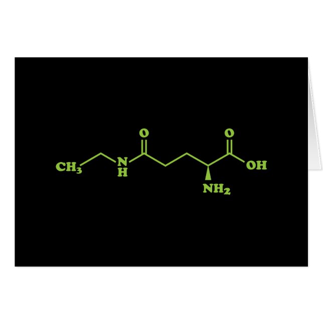 Tea Theanine Molecular Chemical Formula (Front Horizontal)