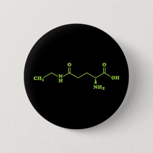 Tea Theanine Molecular Chemical Formula 2 Inch Round Button
