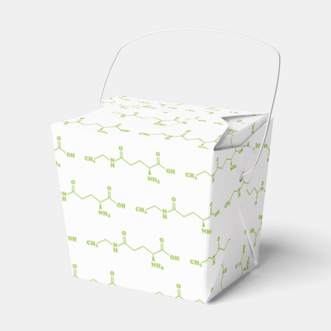 Tea Theanine Molecular Chemical Formula Favor Box (Front Side)
